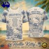 Hello Kitty Blue Palm Trees Vintage Storybook 2026 Vintage 3D Shirt , Viral 3D Music Tee