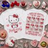 Hello Kitty Is My Jam Cute Pink Front and Back T Shirt, Viral 3D Music Tee