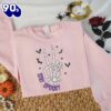 Hi Skeleton Halloween Embroidered Sweatshirt Fashion Style For Man And Women