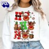 Ho Ho Ho Christmas Reindeer Shirt, Christmas Deer Shirt Gift Xmas