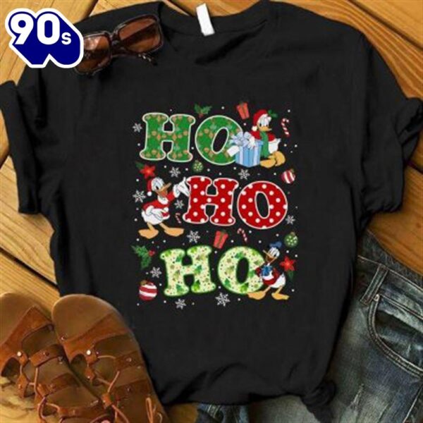 Ho Ho Ho Donald Duck Disney Tee Shirt Gift Xmas