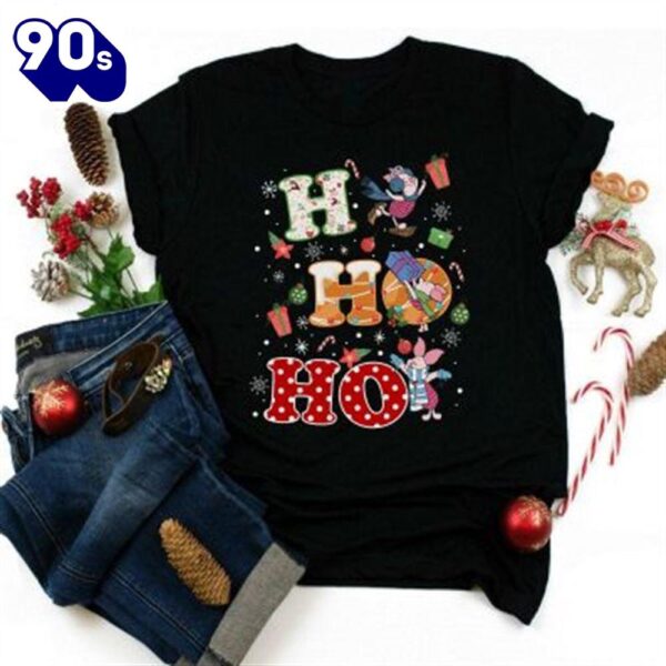 Ho Ho Ho Piglet Christmas Disney Tee Shirt Gift Xmas