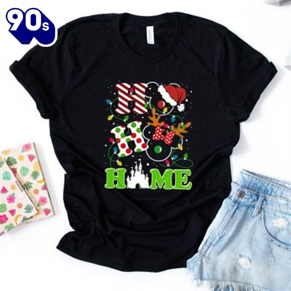 Ho Ho Home Disney Christmas Shirt, Mickey And Minnie Christmas Matching Couple Shirt Gift Xmas Ho Ho Home Disney Christmas Shirt, Mickey And Minnie Christmas Matching Couple Shirt Gift Xmas
