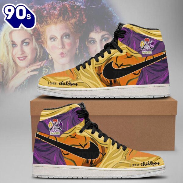 Hocus Pocus I Smell Children Air Jordan 1 Sneakers – Gift  For Halloween