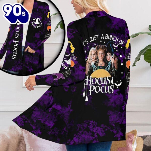 Hocus Pocus Women’s Patch Pocket Cardigan For Fans
