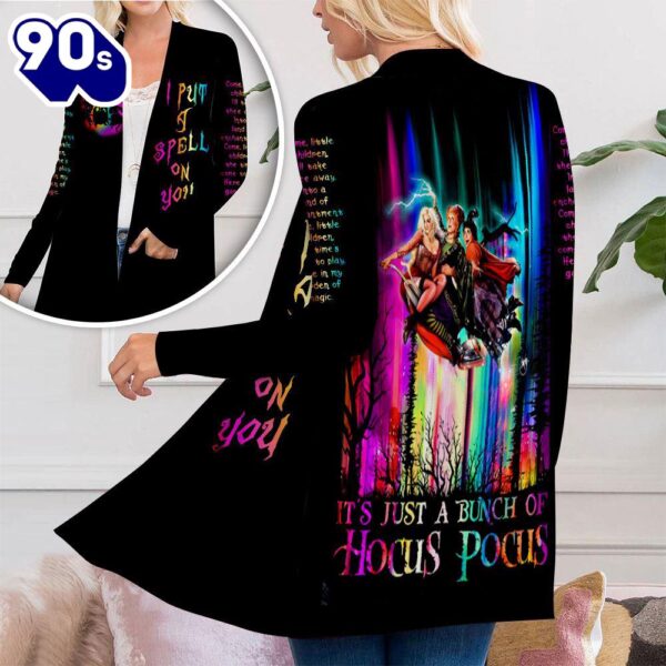 Hocus Pocus Women’s Patch Pocket Cardigan Gift Christmas