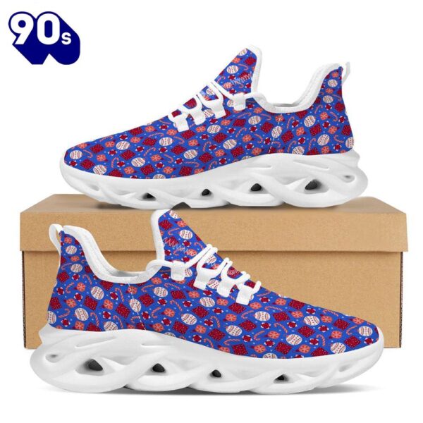 Holiday Elements Christmas Print Pattern White Max Soul Shoes