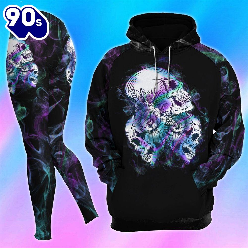 Hologram Skull Idk Idc Combo Hoodie And Leggings Hologram Skull Idk Idc Combo Hoodie And Leggings
