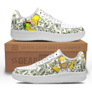 Homer Simpson Air Sneakers Custom Simpson Cartoon Shoes