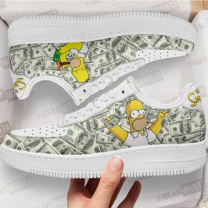 Homer Simpson Air Sneakers Custom Simpson Cartoon Shoes
