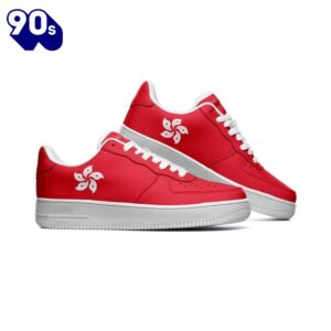 Hong Kong Flag Air Force Shoes Custom Country
