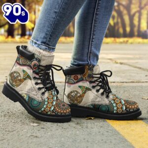 Horn Vintage Mandala Asboot Music Gift All Season Boots