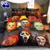 Horror Movies Christmas For Fans Bedding Set Decor Home