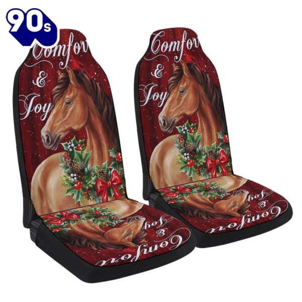 Horse Christmas Comfort And Joy Seat Cover Cars  Gift For Christmas