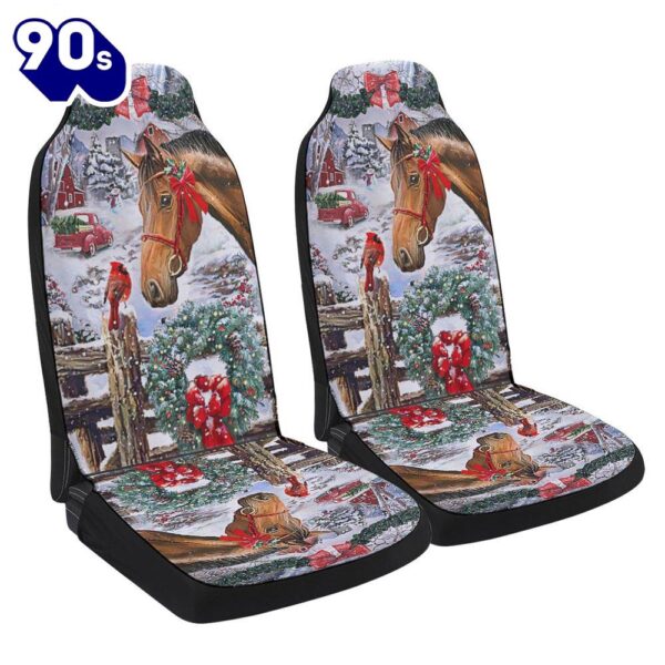 Horse Christmas Snow Seat Cover Cars  Gift For Christmas