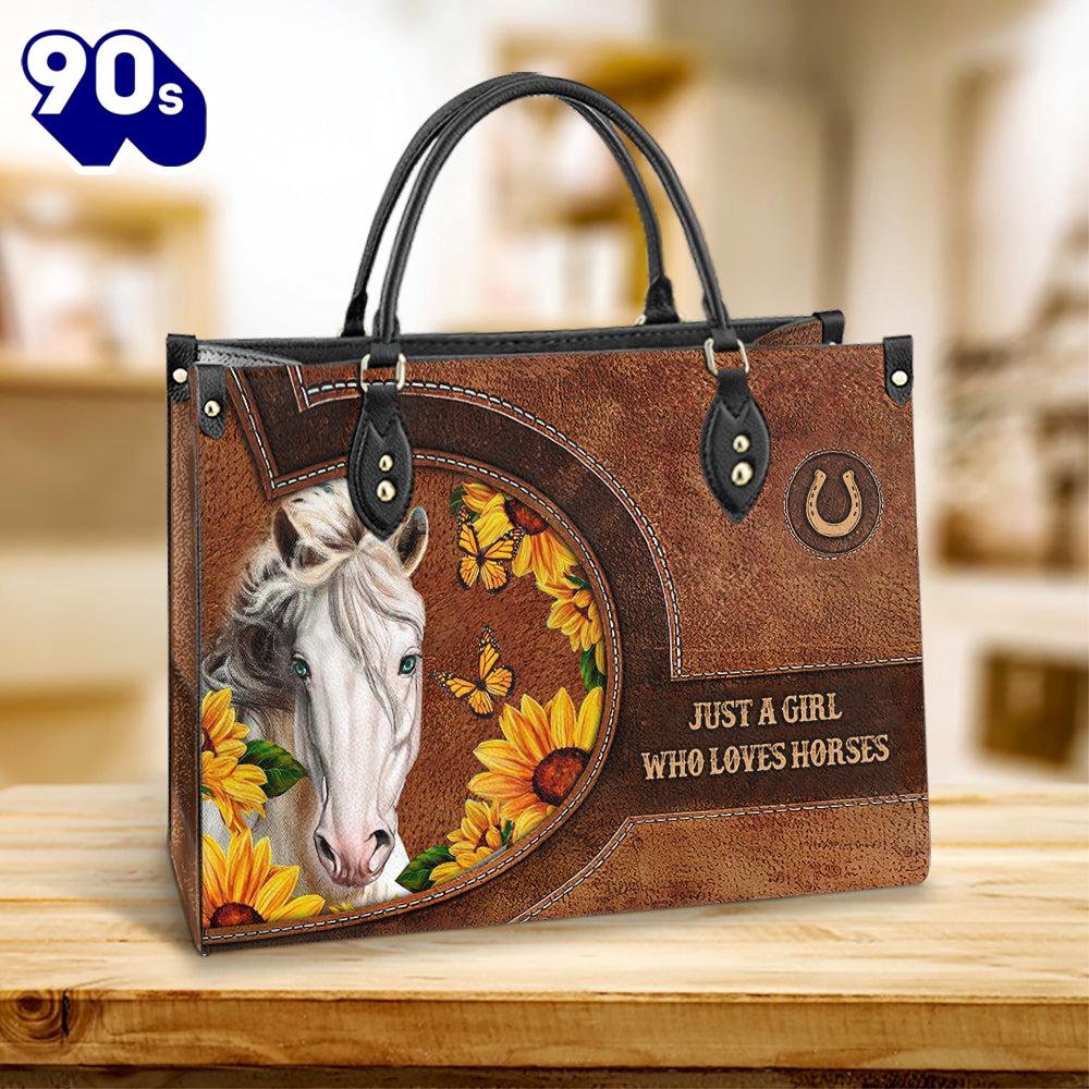 Horse Just A Girl Who Loves Horses Leather Bag Christ Gifts Leather Bags Gift For Women Christmas Horse Just A Girl Who Loves Horses Leather Bag Christ Gifts Leather Bags Gift For Women Christmas