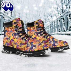 Horse Leather Boots Animal Custom Shoes Funny For Horse Lover