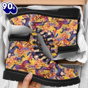 Horse Leather Boots Animal Custom Shoes Funny For Horse Lover