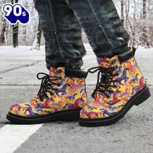 Horse Leather Boots Animal Custom Shoes Funny For Horse Lover