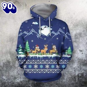 Horse On Christmas Hoodie All…