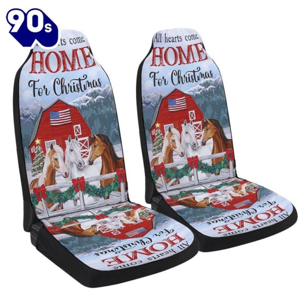 Horses Christmas All Hearts Come Home For Christmas Seat Cover Cars  Gift For Christmas