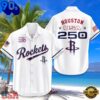 Houston Rockets  USA Flag 250 Years of Freedom Anniversary 1776-2026 Aloha Hawaiian Shirt