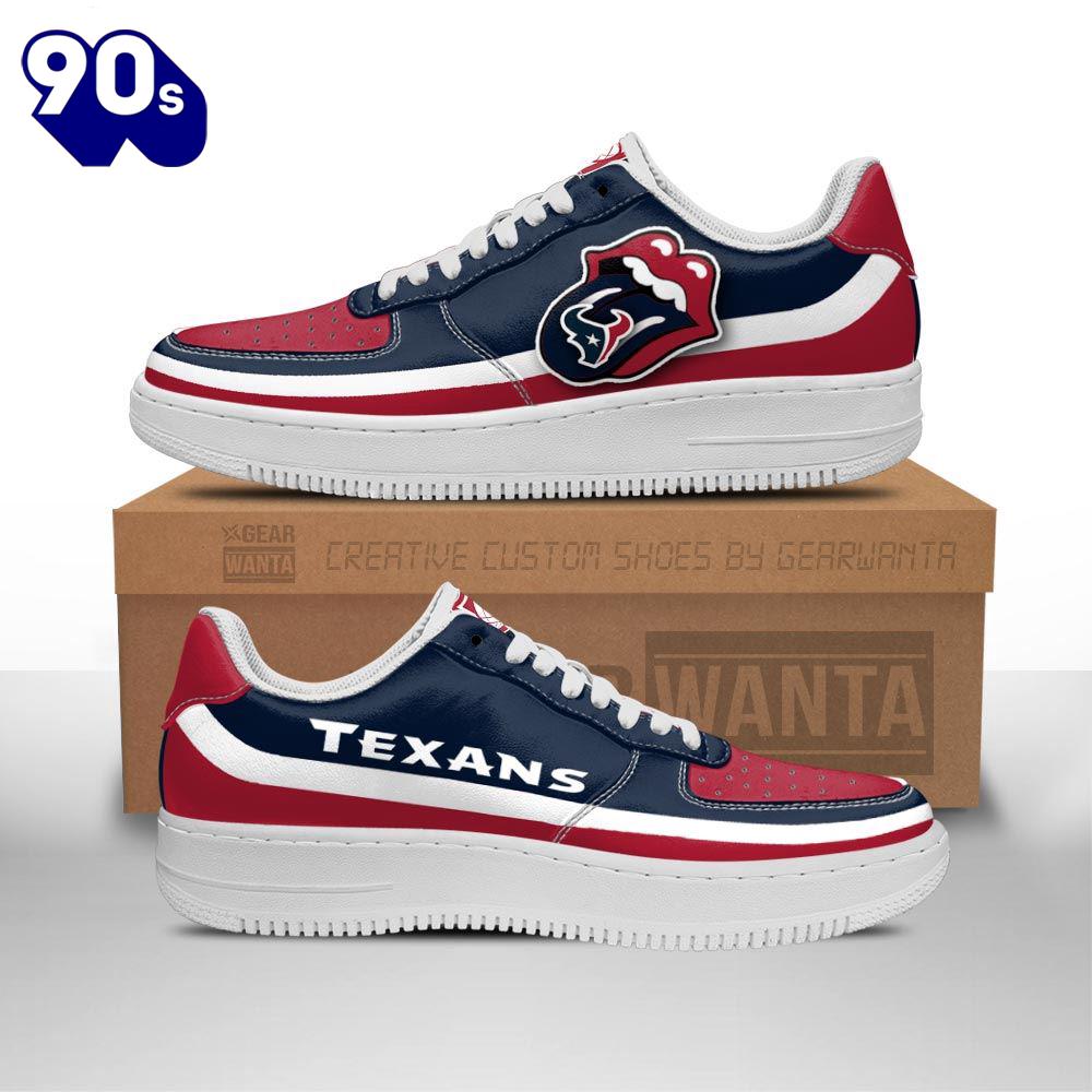 Houston Texans Air Sneakers Custom Force Shoes Sexy Lips For Fans Houston Texans Air Sneakers Custom Force Shoes Sexy Lips For Fans