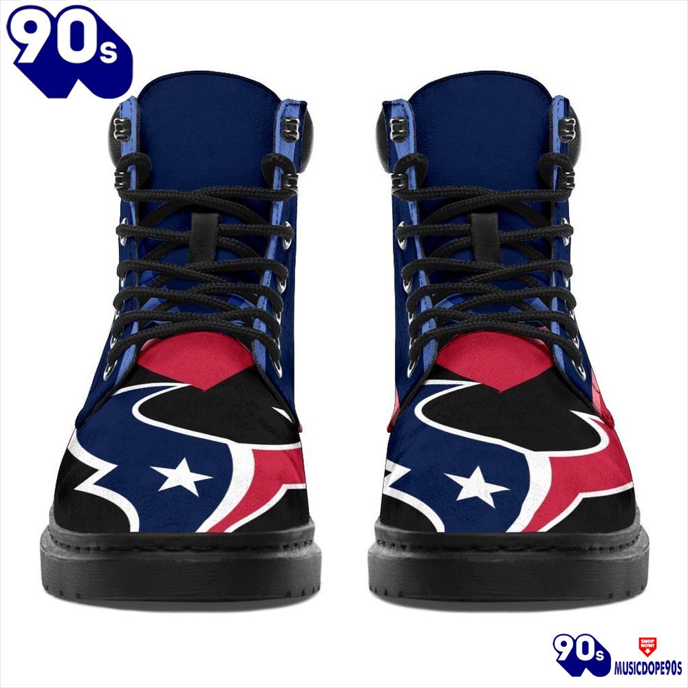Houston Texans All Season Boots Casual Shoes Vegan Leather Custom Boot Shoes Houston Texans All Season Boots Casual Shoes Vegan Leather Custom Boot Shoes
