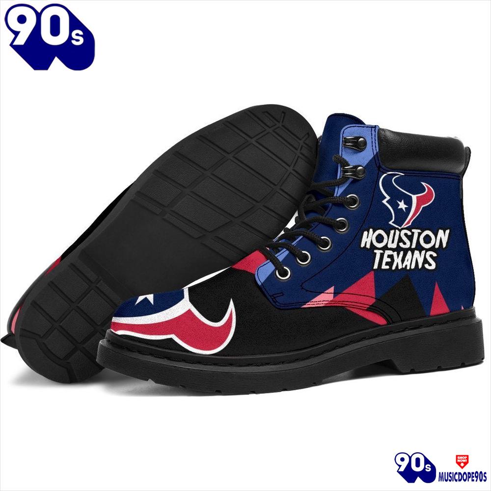 Houston Texans All Season Boots Casual Shoes Vegan Leather Custom Boot Shoes Houston Texans All Season Boots Casual Shoes Vegan Leather Custom Boot Shoes