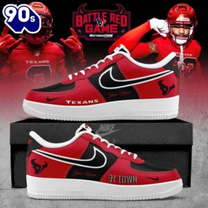 Houston Texans Battle Red Game Custom AF1 Sneaker
