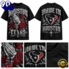 Houston Texans x Dia de los Muertos Graphic 2026 Black T Shirt, Sport Trend 3D Shirt
