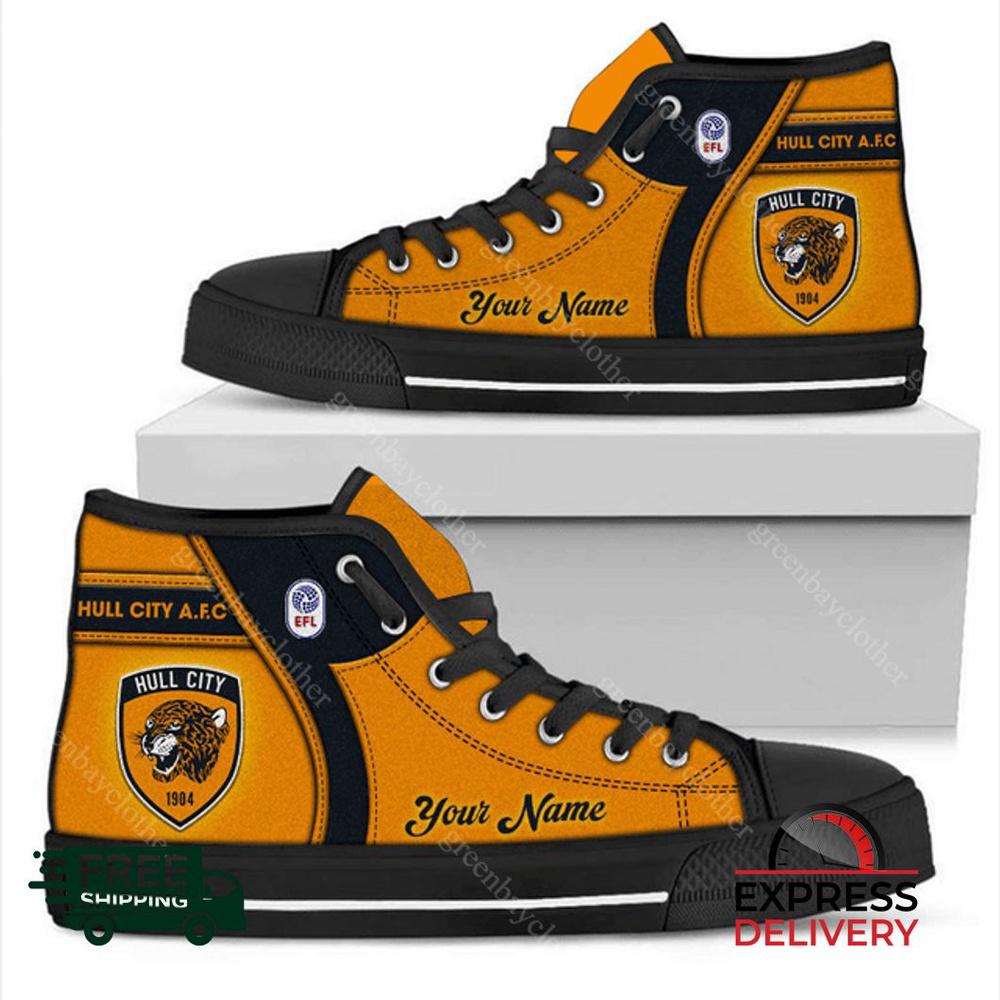 Hull City Personalzied High Top Canvas Shoes Hull City Personalzied High Top Canvas Shoes
