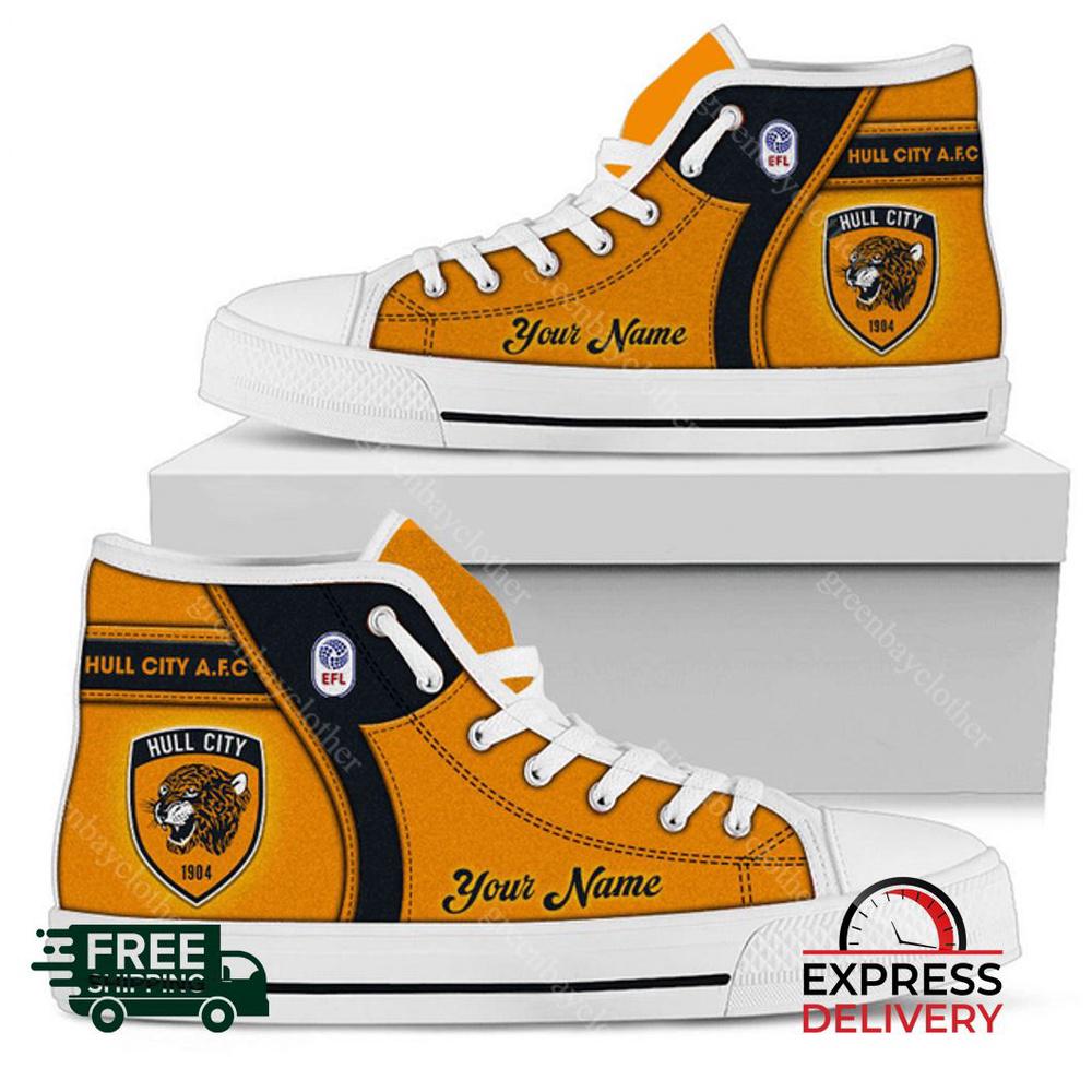 Hull City Personalzied High Top Canvas Shoes Hull City Personalzied High Top Canvas Shoes