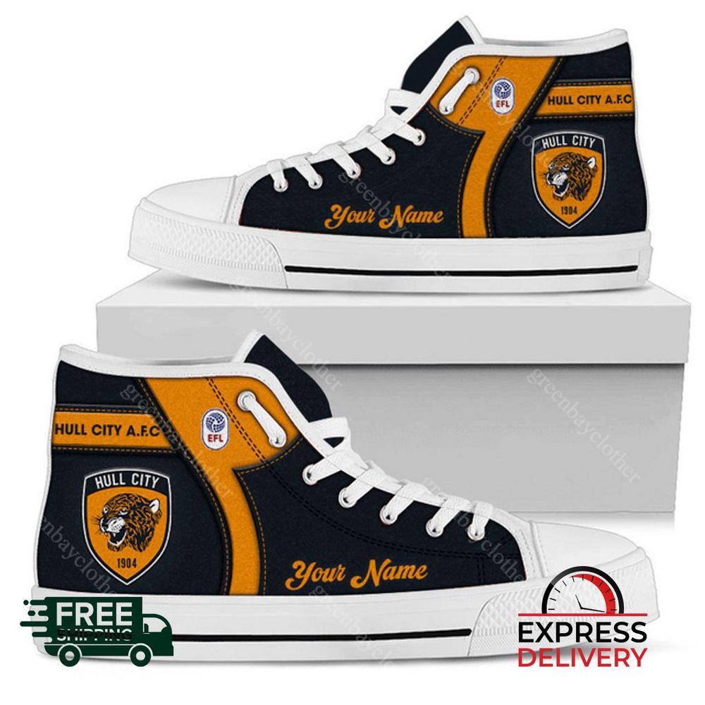 Hull City Personalzied High Top Canvas Shoes Hull City Personalzied High Top Canvas Shoes