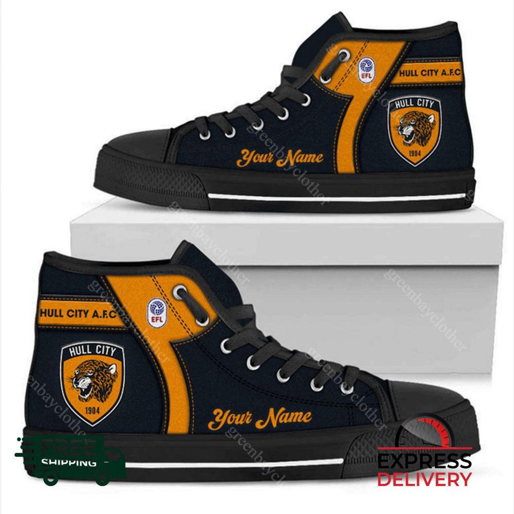 Hull City Personalzied High Top Canvas Shoes Hull City Personalzied High Top Canvas Shoes