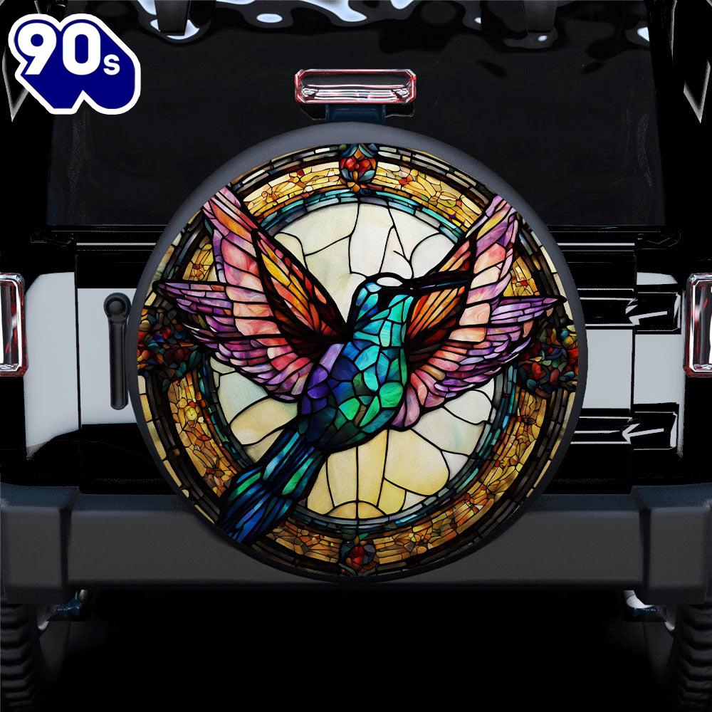 Hippie Tire Covers Hummingbird Stained Glass Car Spare Tire Covers Gift For Campers Hippie Tire Covers Hummingbird Stained Glass Car Spare Tire Covers Gift For Campers