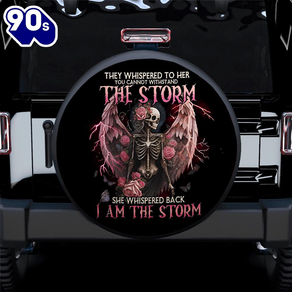 I Am The Storm Skull Car Spare Tire Covers Gift For Campers Gift Halloween I Am The Storm Skull Car Spare Tire Covers Gift For Campers Gift Halloween