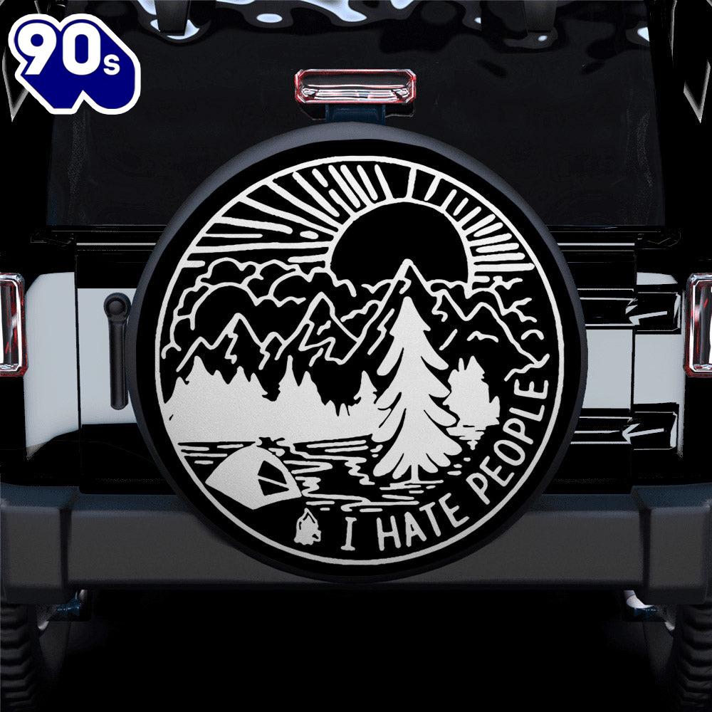 Hippie Tire Covers I Hate People, Camping Vintage Art Car Spare Tire Cover Gift For Campers Hippie Tire Covers I Hate People, Camping Vintage Art Car Spare Tire Cover Gift For Campers