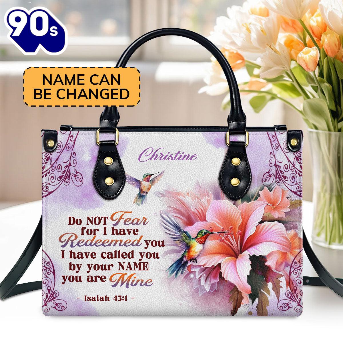 I Have Called You By Your Name Personalized Leather Handbag With Handle For Women, Christian Bags Gift For Women Christmas I Have Called You By Your Name Personalized Leather Handbag With Handle For Women, Christian Bags Gift For Women Christmas