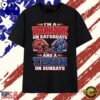 I’m a Warhawk on Saturdays and a Texan on Sundays helmet T Shirt, Viral 2D Graphic Tee