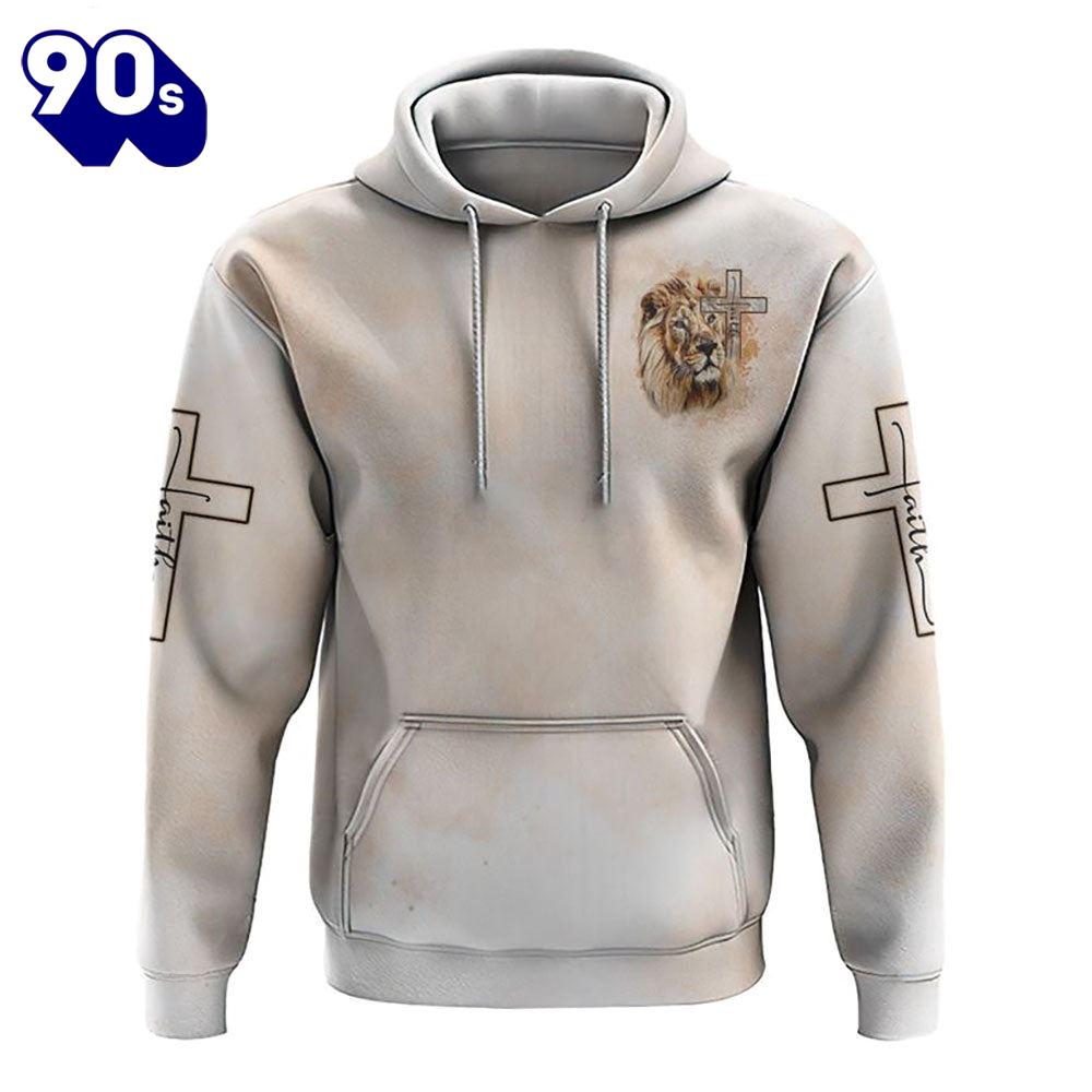 I Would Rather Stand With God Painting Lion 3D Hoodie I Would Rather Stand With God Painting Lion 3D Hoodie