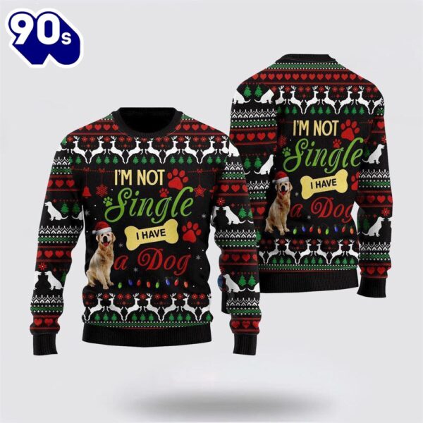 Merry Christmas  I’m Not Single I Have A Dog Ugly Christmas Sweater For Men And Women