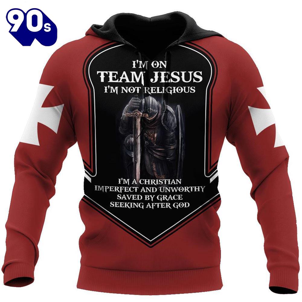 I'm On Team Jesus I'm Not Religious God 3D Hoodie I'm On Team Jesus I'm Not Religious God 3D Hoodie