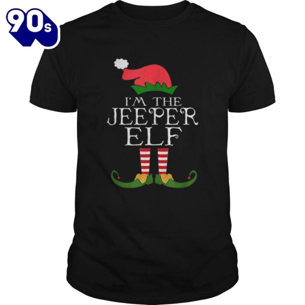 Im The Jeeper Elf Santa Hat Jeep Lovers Merry Christmas Shirt Gift Xmas