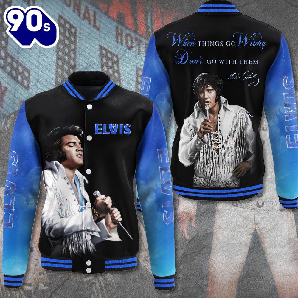 In Memory Of Elvis Presley Special Signatures Black Baseball Jacket Gift Xmas In Memory Of Elvis Presley Special Signatures Black Baseball Jacket Gift Xmas