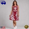 Indiana Hoosiers NCAA Sporty Floral Elegance Women’s Sleeveless Dress, NCAA Sleeveless Dress