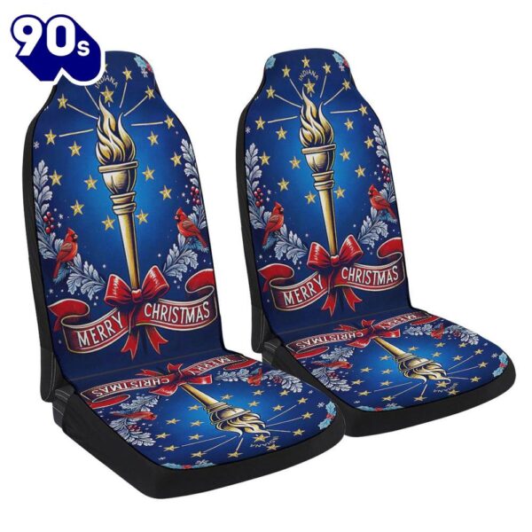 Indiana Merry Christmas Torch And Strs Seat Cover Cars Gift Xmas