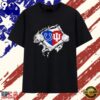 Indianapolis Colts and Indiana Hoosiers heart logo T Shirt , Trend Design Shirt