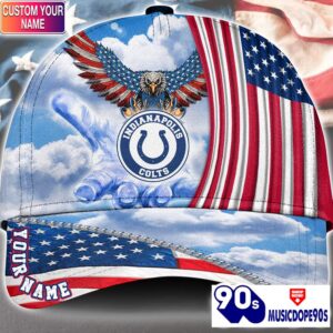 Indianapolis Colts Cap Pride US 4th Of July Cap Veterans Cap Custom Name