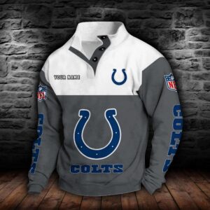 Indianapolis Colts Double Breasted Stand Collar Hoodie